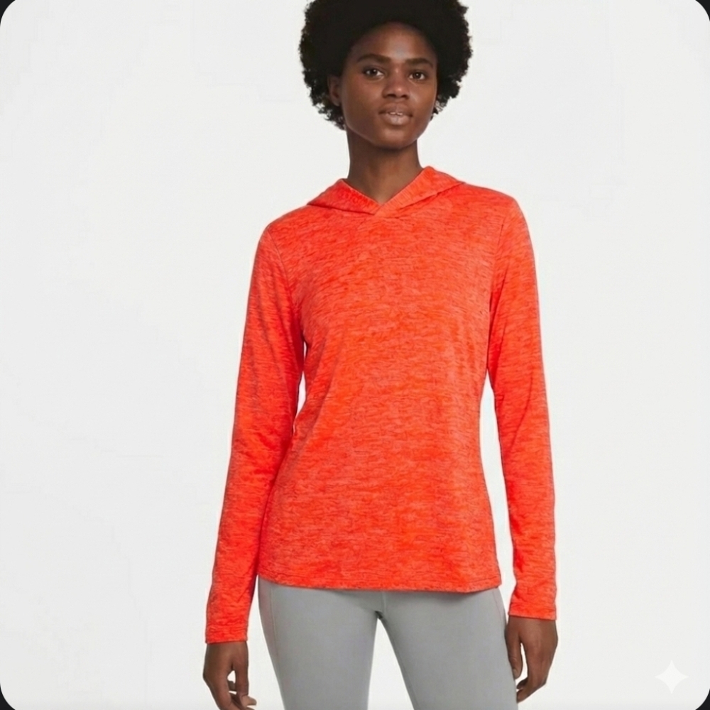 Nike Women’s Legend Dri-fit LS Training Hoodie Heather Orange XXL